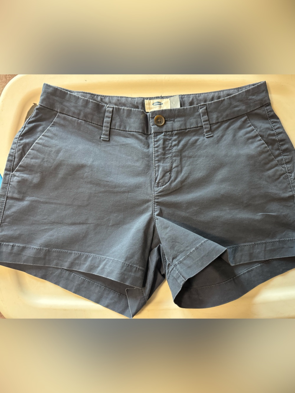 Old Navy Women’s Classic Mid-Rise Navy Cotton Shorts